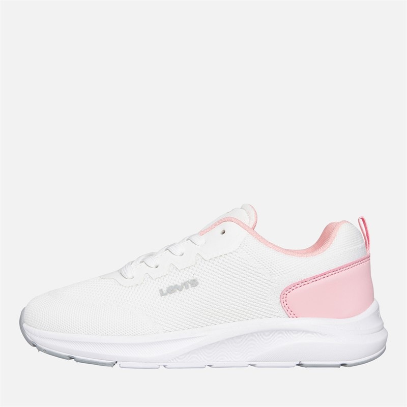 Levi's Junior Girls Hudson Sneakers White/Rose 2900 White Rose 2900