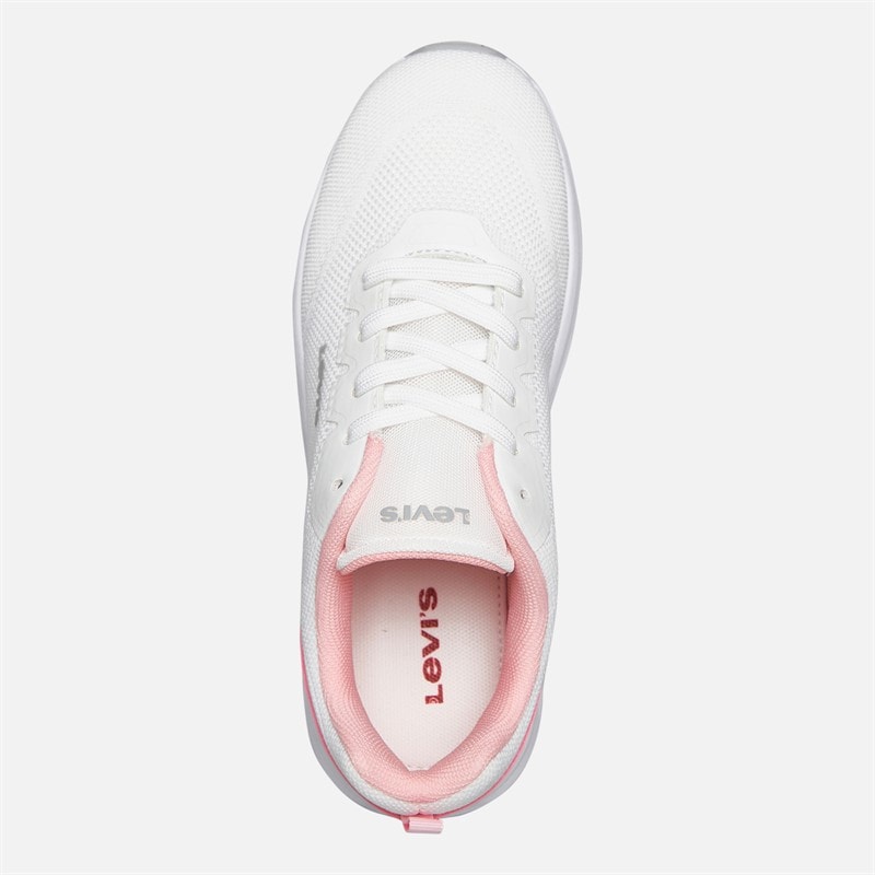 Levi's Junior Girls Hudson Sneakers White/Rose 2900 White Rose 2900 - Image 4