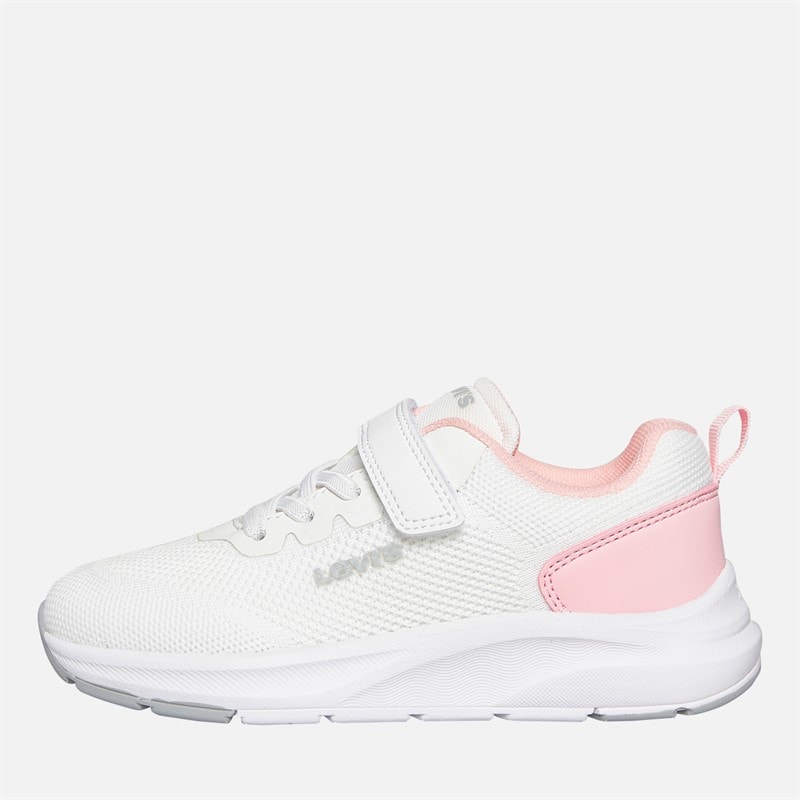 Levi's Girls Hudson Sneakers White/Rose 2900 White Rose 2900 - Image 1