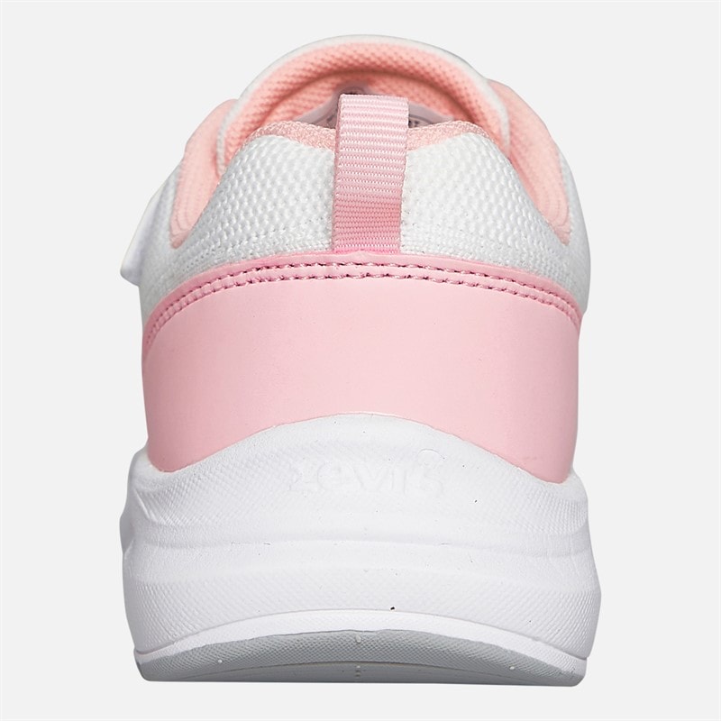 Levi's Girls Hudson Sneakers White/Rose 2900 White Rose 2900 - Image 3