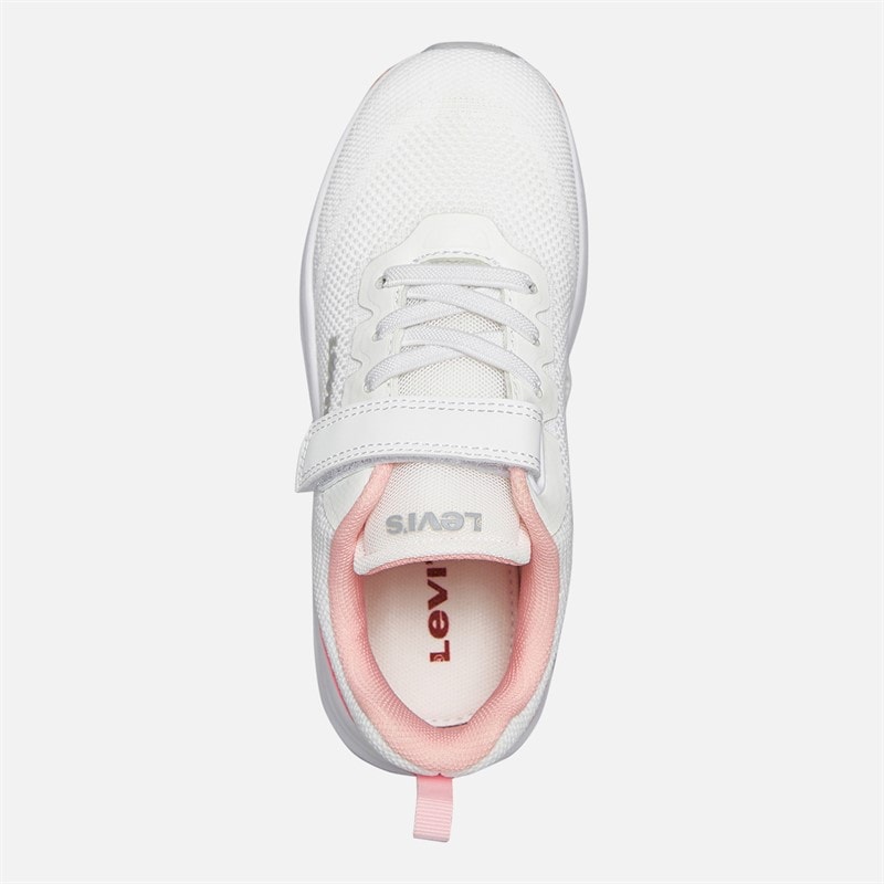 Levi's Girls Hudson Sneakers White/Rose 2900 White Rose 2900 - Image 4
