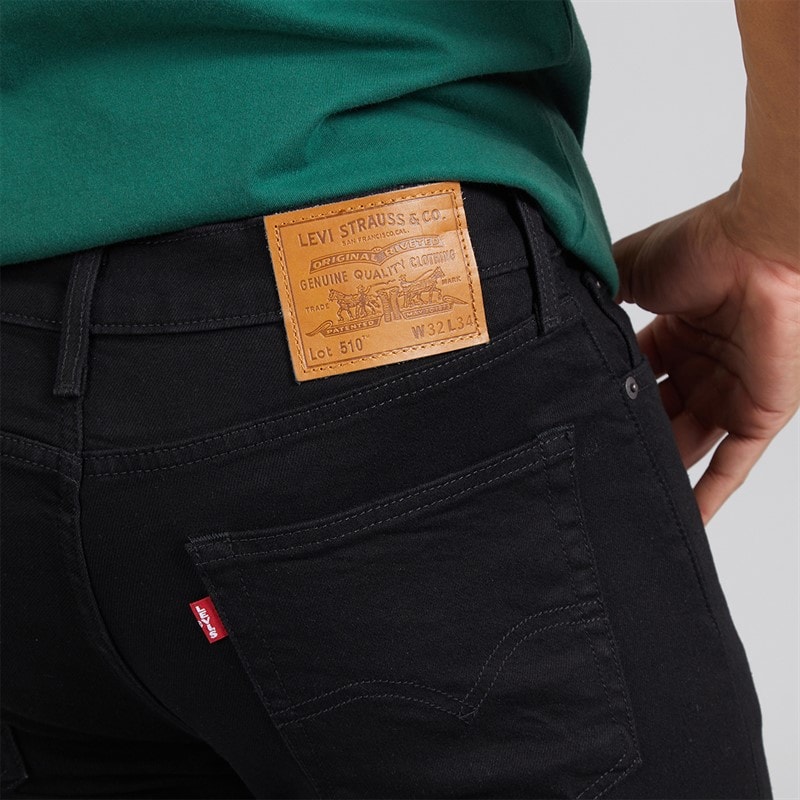 Levi's Mens 510 Skinny Jeans Black Leaf - Image 3