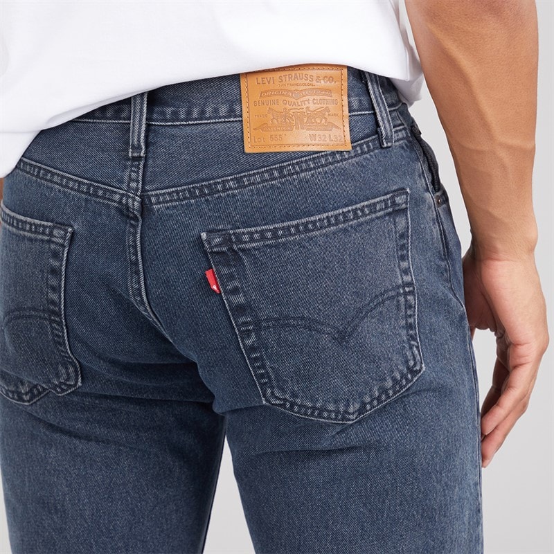 Levi's Mens 555 Relaxed Straight Jeans The Midnight Blues Show - Image 3