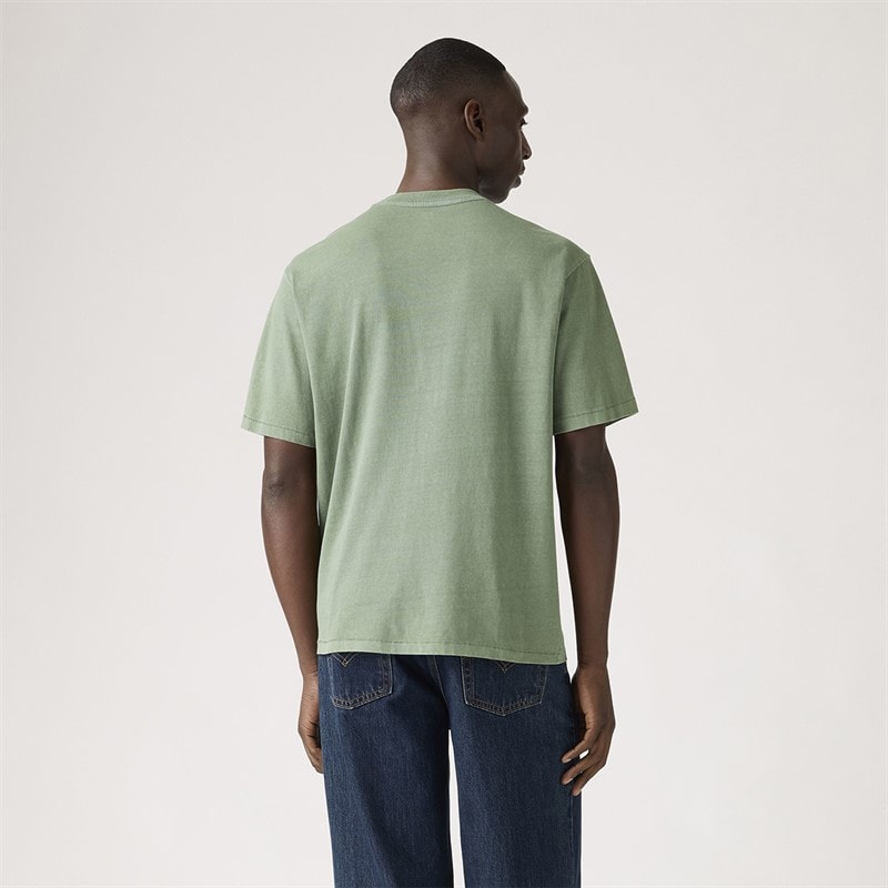 Levi's Mens Red Tab Vintage T-Shirt Garment Dye Laurel Wreath - Image 2