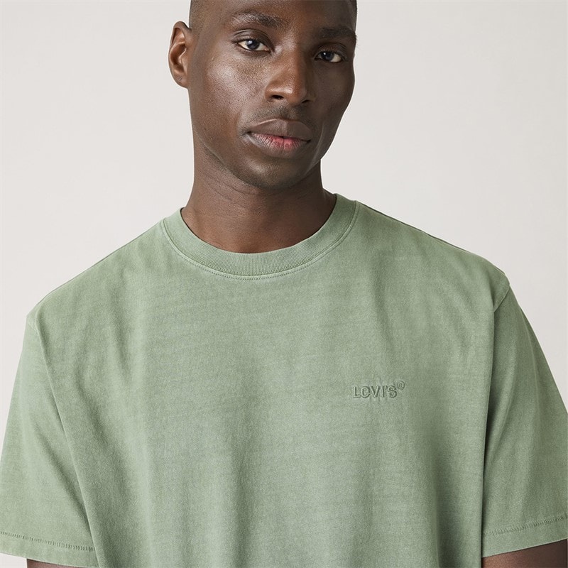 Levi's Mens Red Tab Vintage T-Shirt Garment Dye Laurel Wreath - Image 3