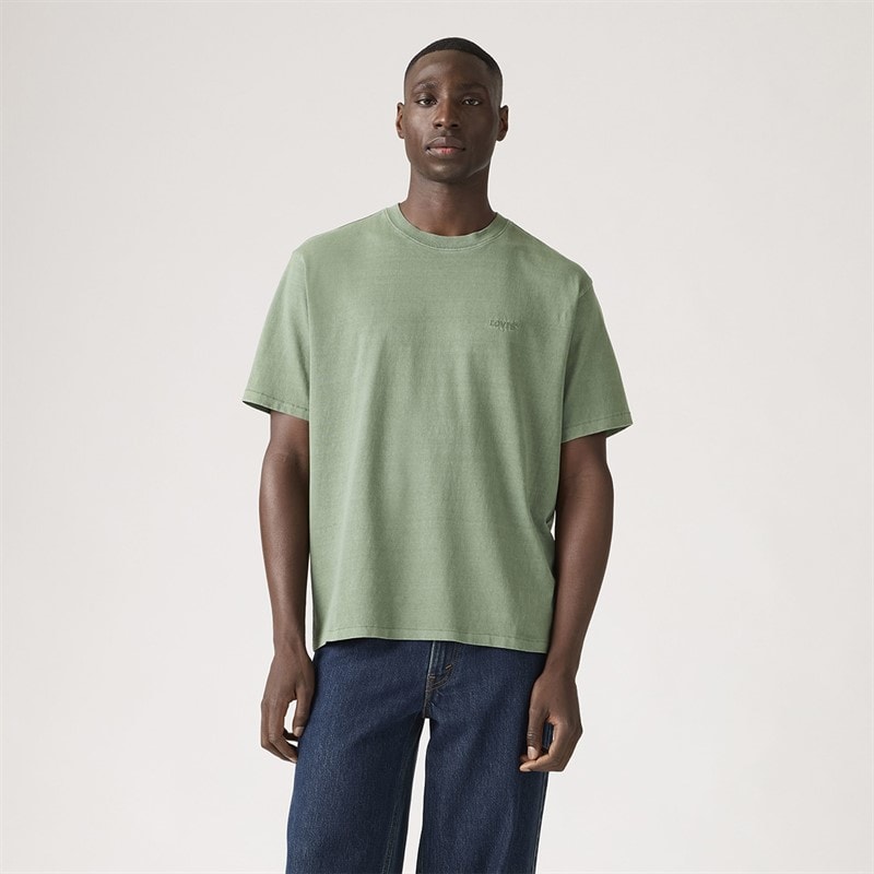 Levi's Mens Red Tab Vintage T-Shirt Garment Dye Laurel Wreath - Image 4