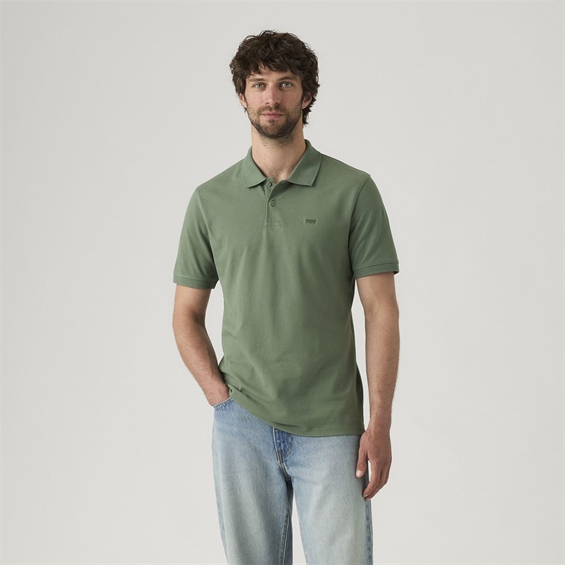 Levi's Mens Slim Housemark Polo Shirt Laurel Wreath - Image 4