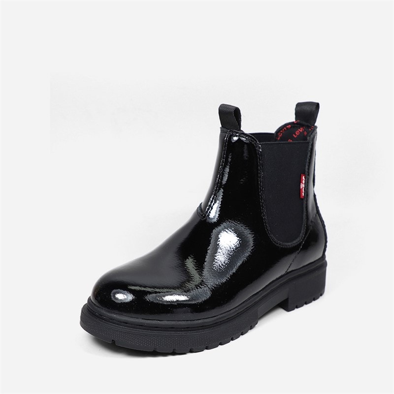 Levi's Kids Girls Oliver Boots Black Shiny 2459 - Image 2