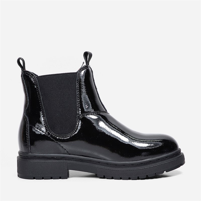 Levi's Kids Girls Oliver Boots Black Shiny 2459 - Image 3