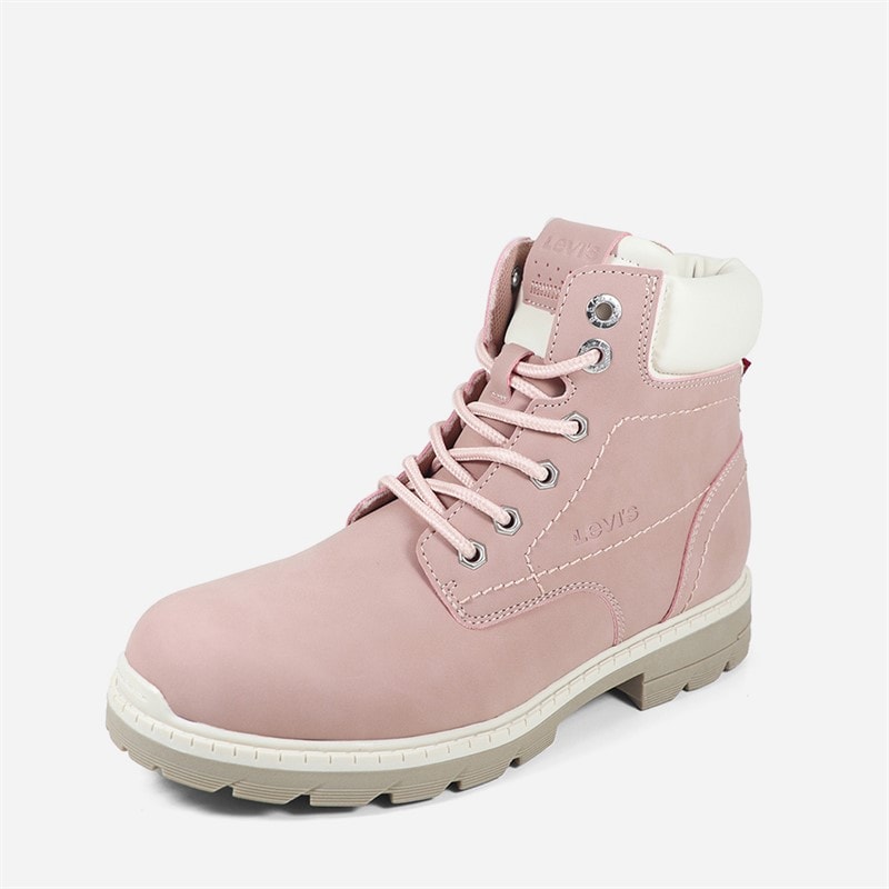 Levi's Junior Girls Forrest Nova Boots Pink/Ecru 4649 - Image 2