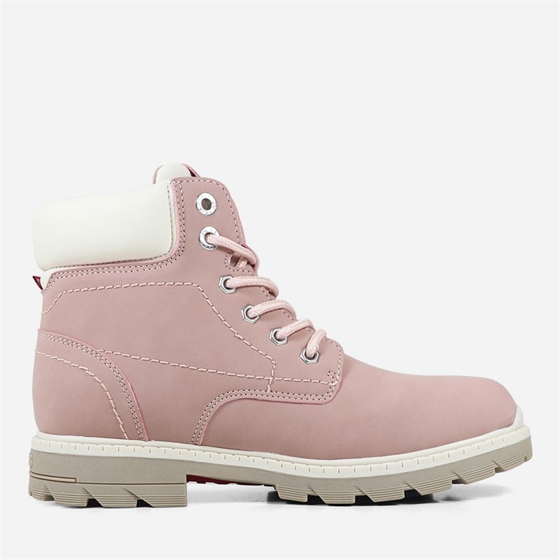 Levi's Junior Girls Forrest Nova Boots Pink/Ecru 4649 - Image 3