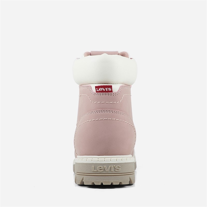 Levi's Junior Girls Forrest Nova Boots Pink/Ecru 4649 - Image 4
