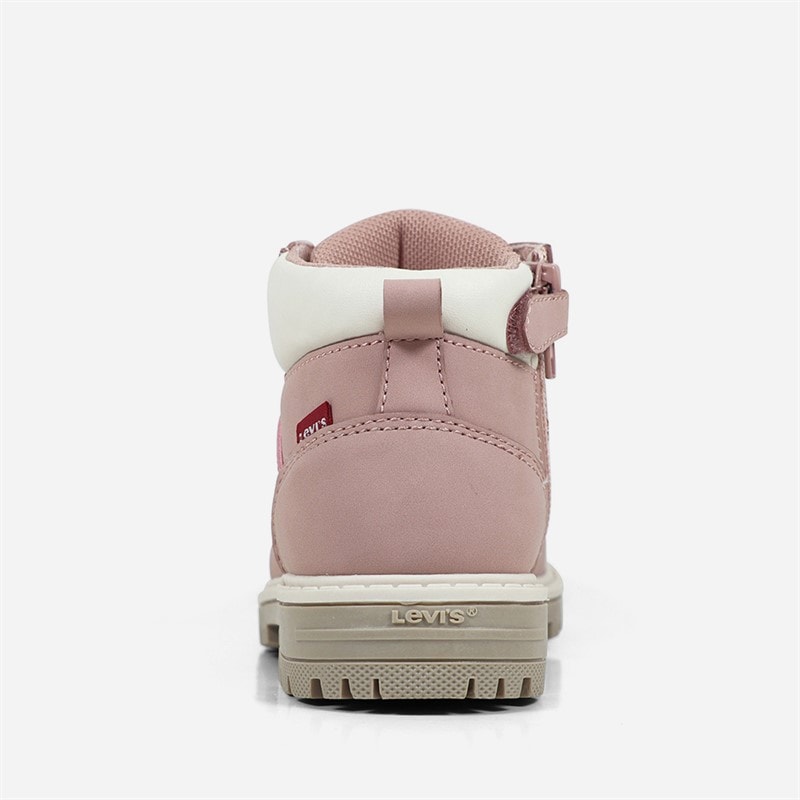 Levi's Infant Girls Jax Plus Mini Boots Pink Ecru 4649 - Image 4