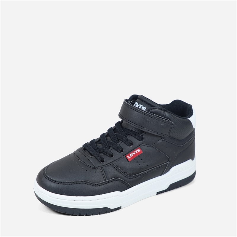 Levi's Kids John Se Mid Sneakers Black White 0008 - Image 2