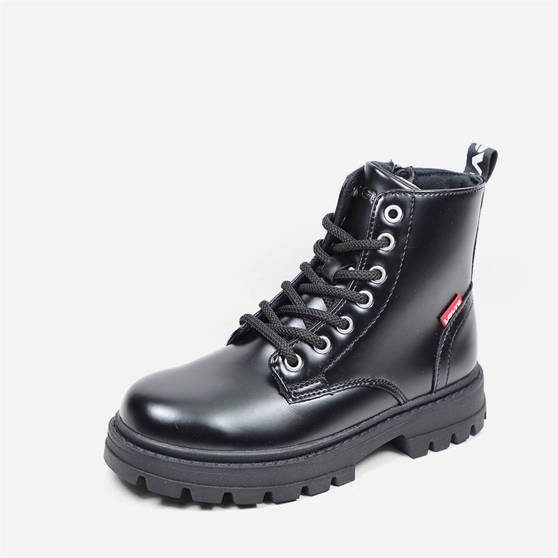 Levi's Junior Pasadena Refresh Boots Black Shiny 2459 - Image 2