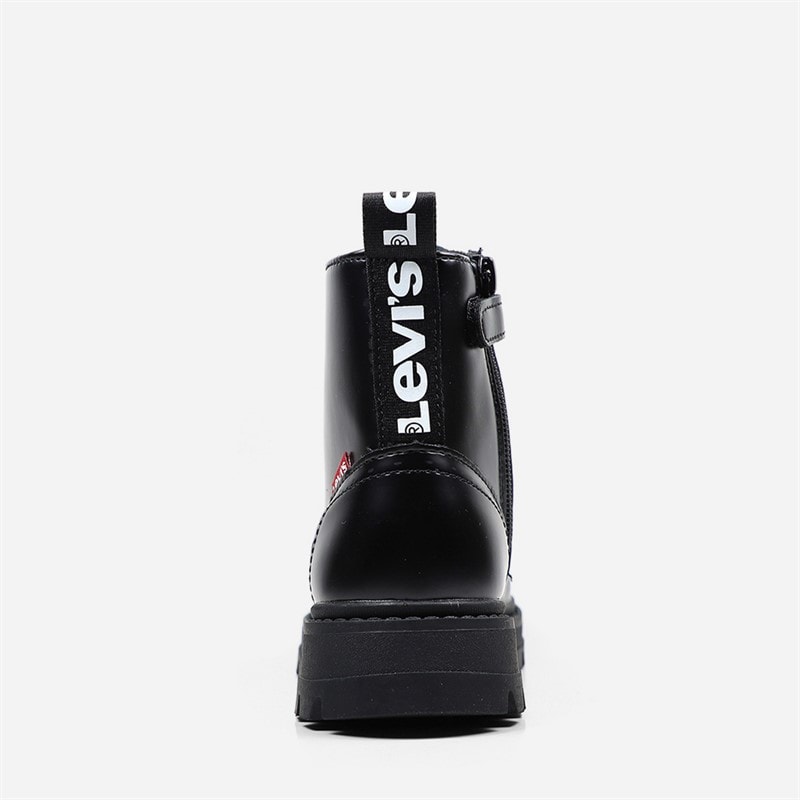 Levi's Junior Pasadena Refresh Boots Black Shiny 2459 - Image 4