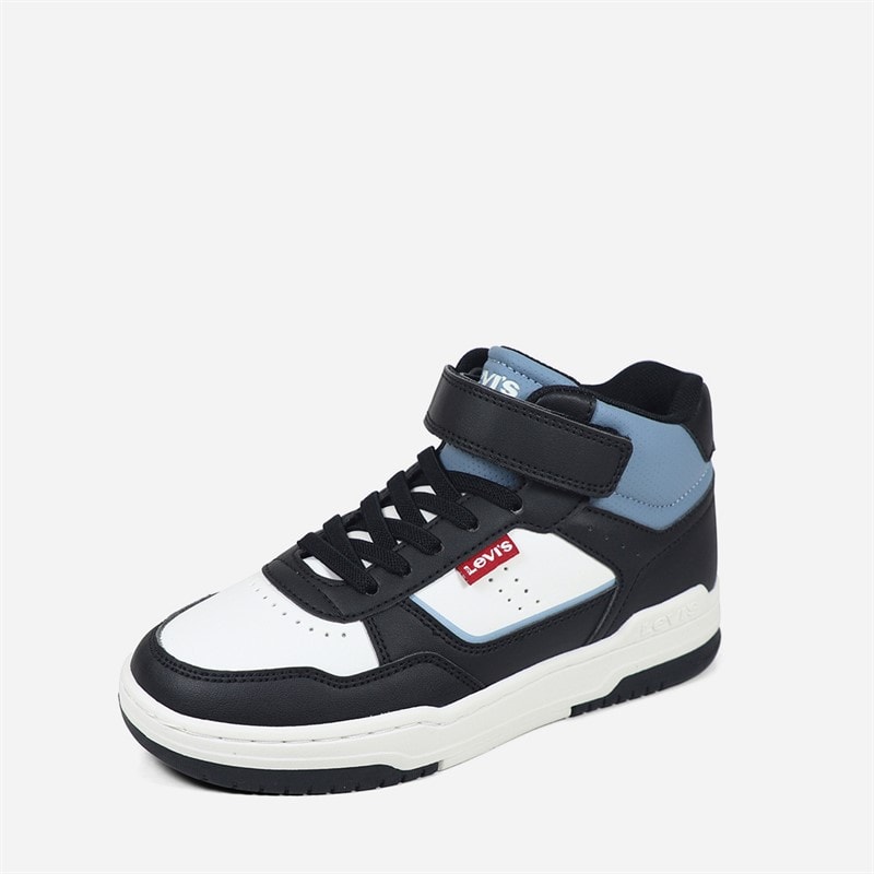 Levi's Kids John Se Mid Sneakers Black Off White 0600 - Image 2