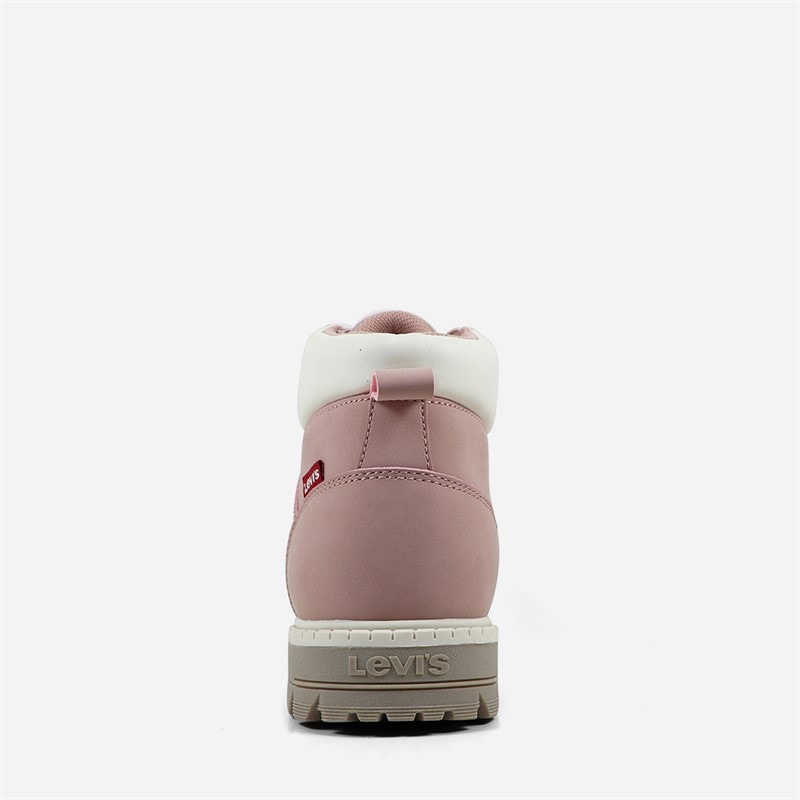 Levi's Junior Girls Jax Plus Boots Pink/Ecru 4649 - Image 4