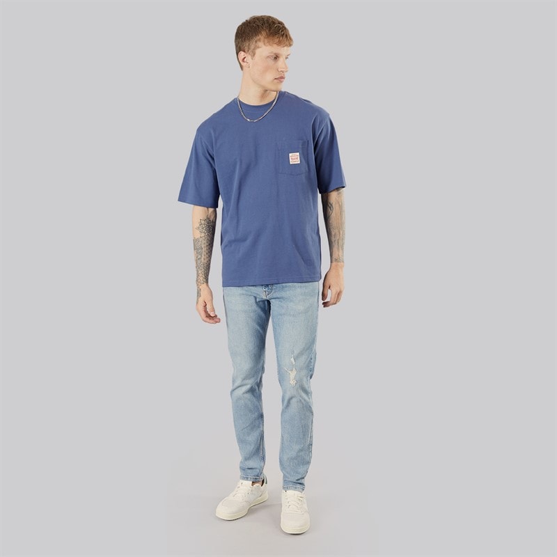 Levi's Mens Workwear T-Shirt Blue Indigo - Image 4