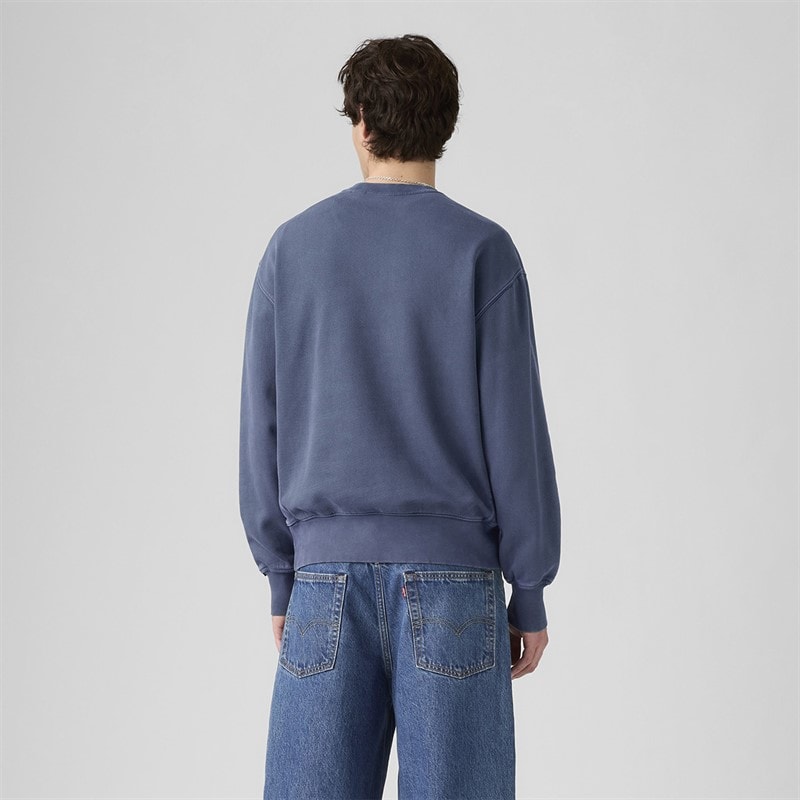 Levi's Mens Authentic Crew Sweatshirt Sargasso Sea Garment Dye - Image 2