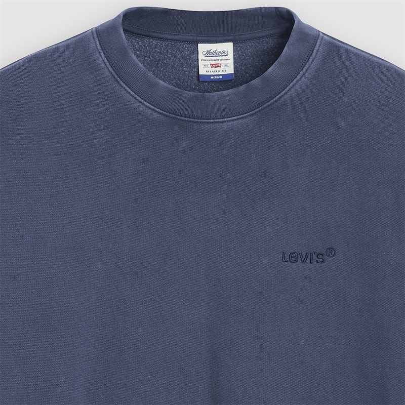 Levi's Mens Authentic Crew Sweatshirt Sargasso Sea Garment Dye - Image 5