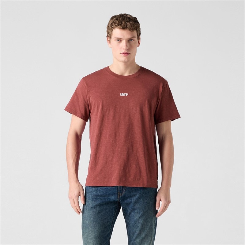 Levi's Mens Relaxed Fit T-Shirt Levis Records 1 Crushed Berry - Image 2