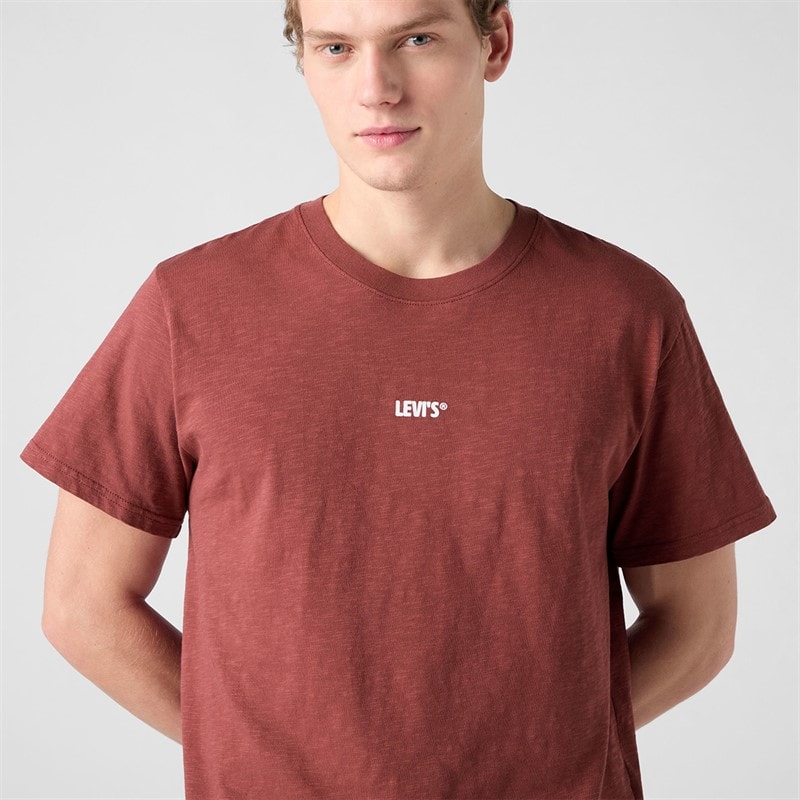 Levi's Mens Relaxed Fit T-Shirt Levis Records 1 Crushed Berry - Image 3