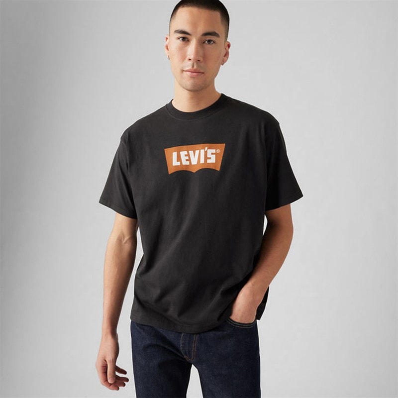 Levi's Mens Vintage Fit Graphic T-Shirt Vintage Pecan Batwing Caviar