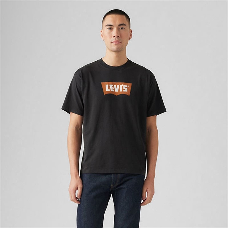 Levi's Mens Vintage Fit Graphic T-Shirt Vintage Pecan Batwing Caviar - Image 4
