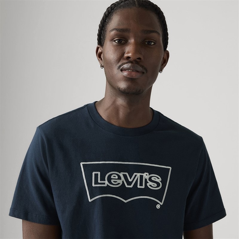 Levi's Mens Graphic Crewneck T-Shirt Rope Navy - Image 3