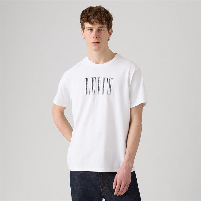 Levi's Mens Relaxed Fit T-Shirt White Plus - Image 1
