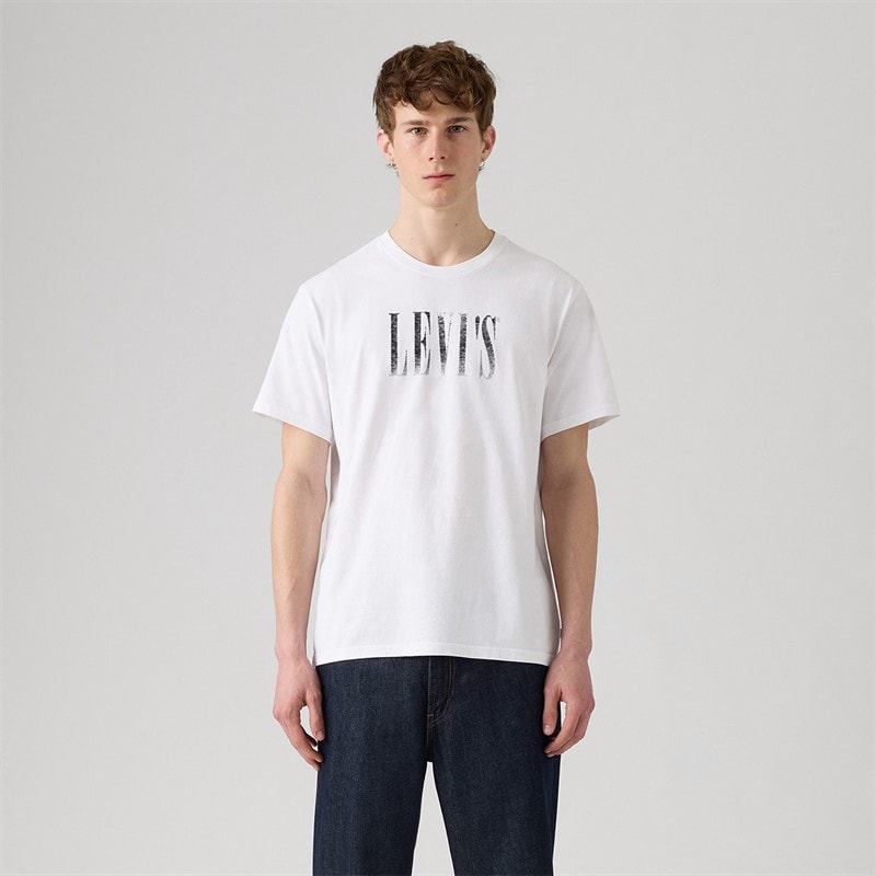 Levi's Mens Relaxed Fit T-Shirt White Plus - Image 4