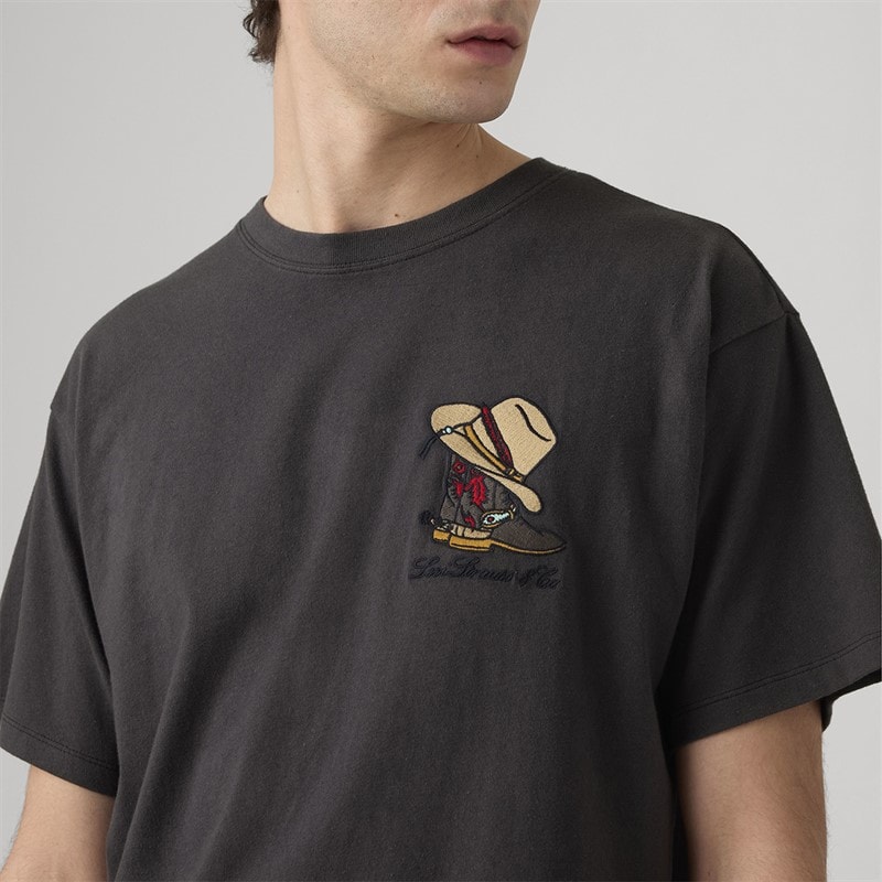 Levi's Mens Vintage Fit Graphic T-Shirt Horseshoe Bison Phantom - Image 3