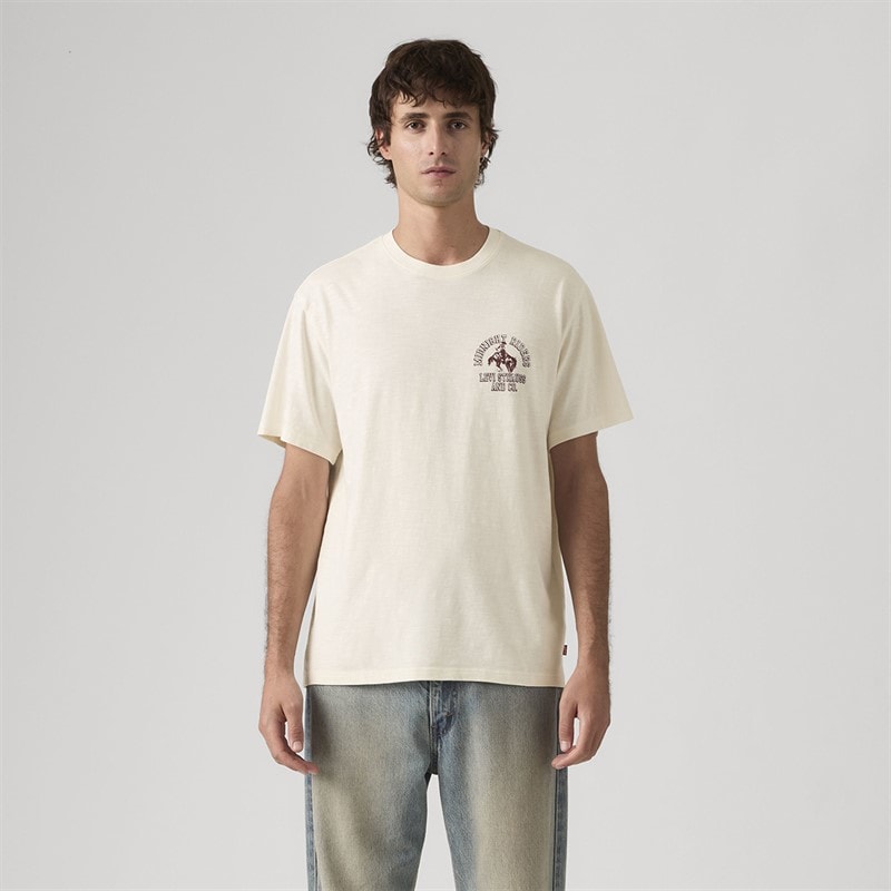 Levi's Mens Relaxed Fit T-Shirt Egret - Image 1