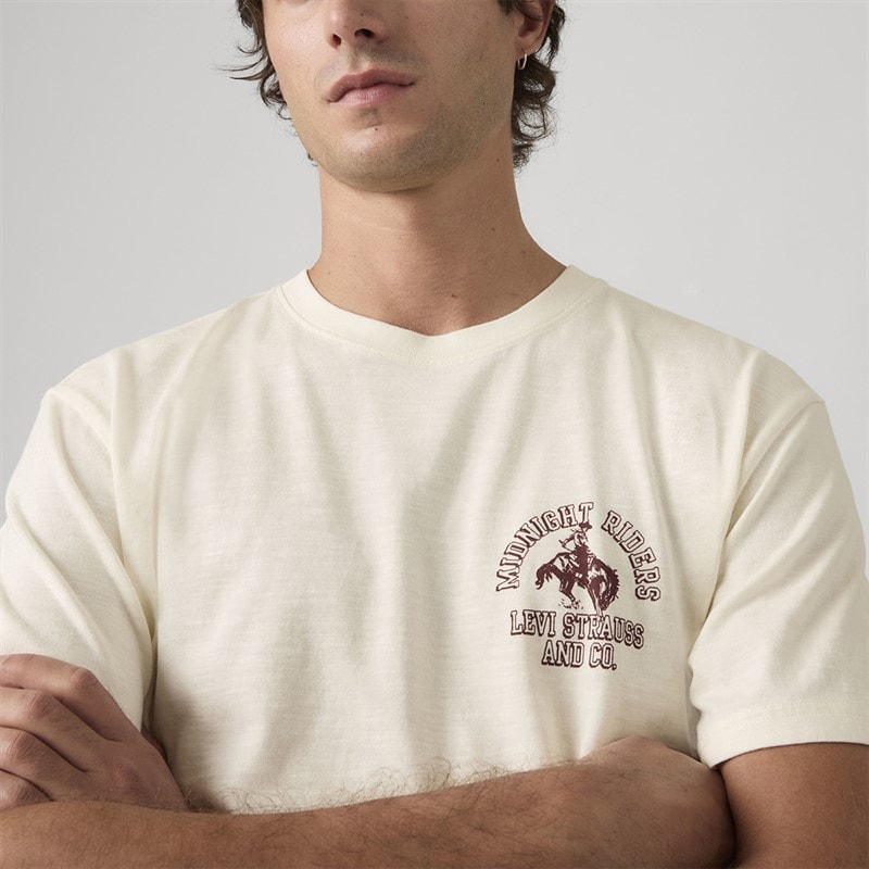 Levi's Mens Relaxed Fit T-Shirt Egret - Image 3