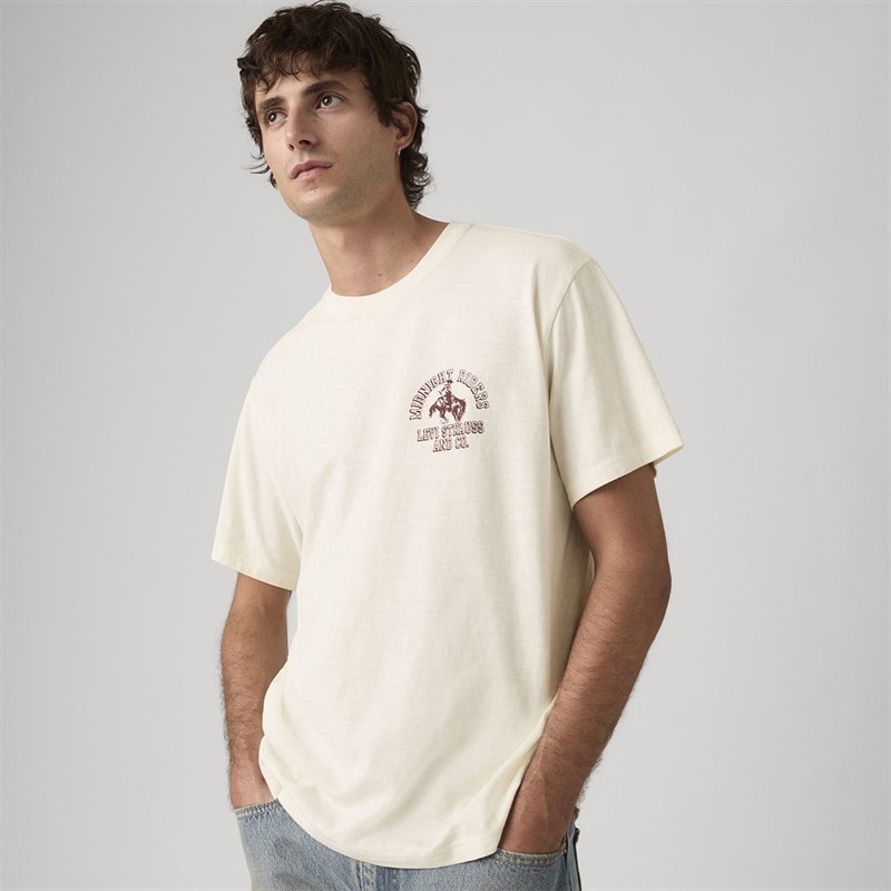 Levi's Mens Relaxed Fit T-Shirt Egret - Image 4