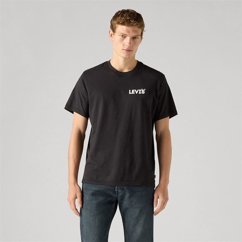 Levi's Mens Relaxed Fit T-Shirt Caviar - Image 1