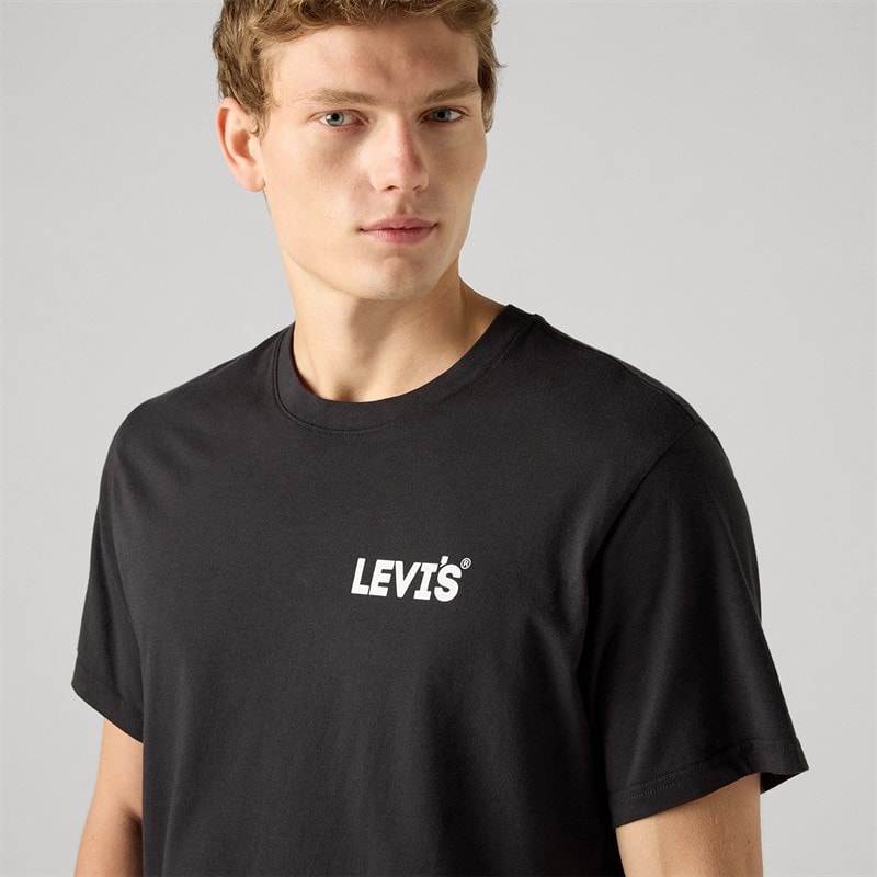Levi's Mens Relaxed Fit T-Shirt Caviar - Image 3