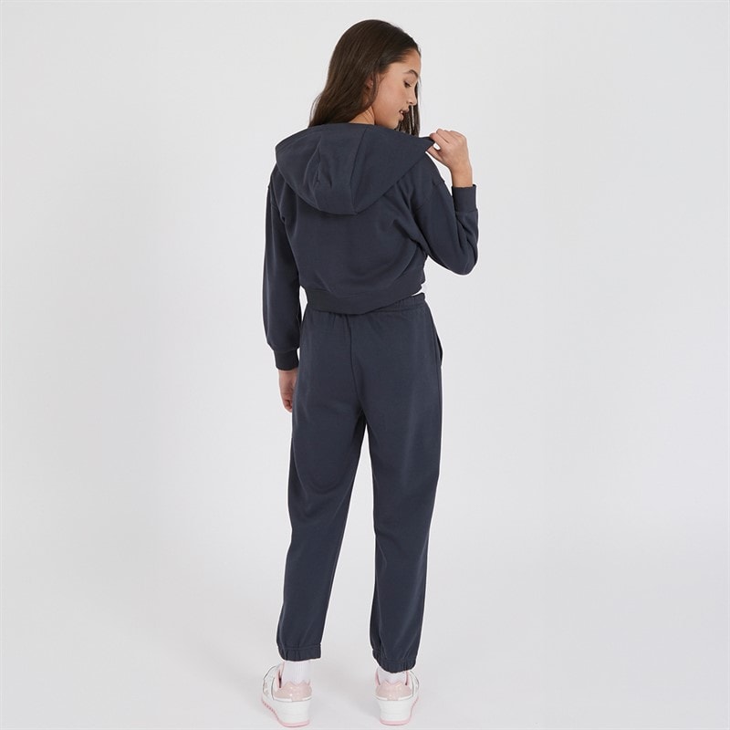 MINOTI Girls Fleece Tracksuit Dark Grey - Image 2