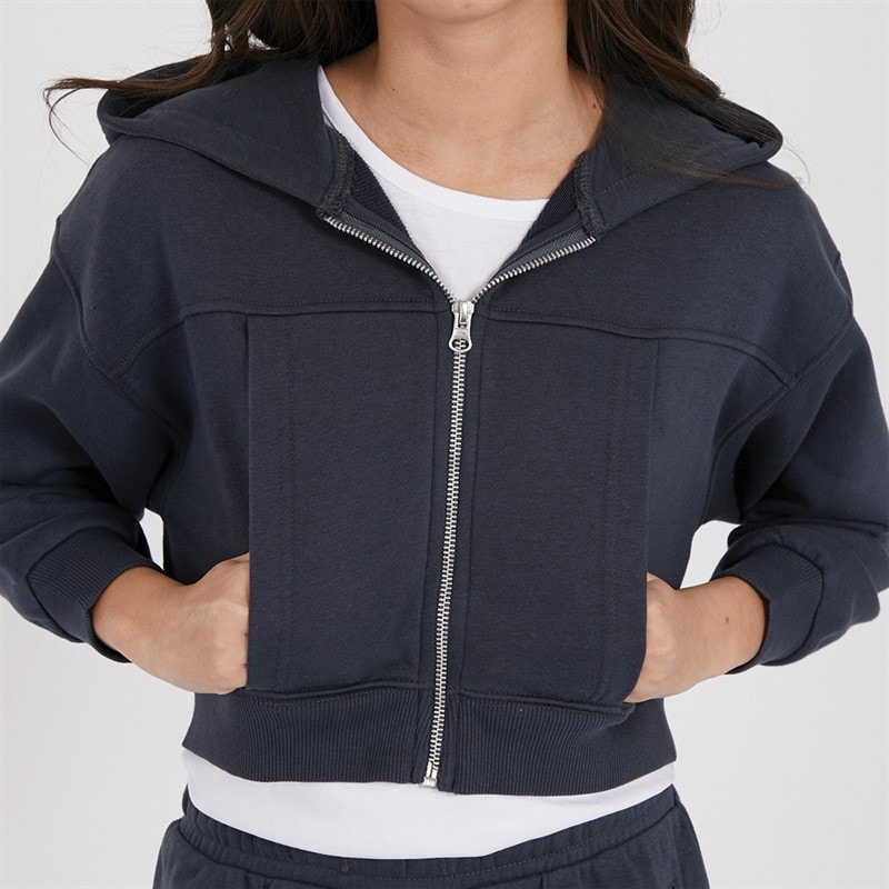 MINOTI Girls Fleece Tracksuit Dark Grey - Image 5