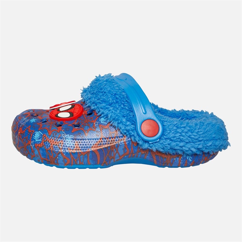 Spiderman Infant Boys Spidey And Friends Woddson Fur Lined Clogs Blue/Red/Multi - Image 2