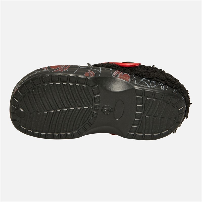 Spiderman Infant Boys Ny Fur Lined Clogs Black/Red - Image 3