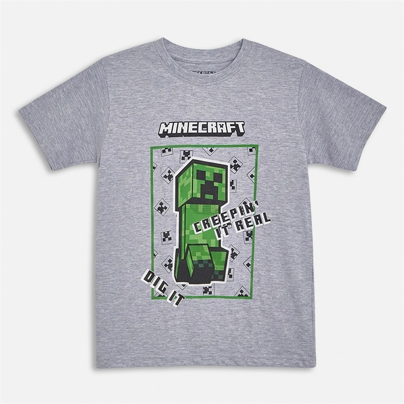 MINECRAFT Boys Five Pack T-Shirts Blue Multi - Image 3