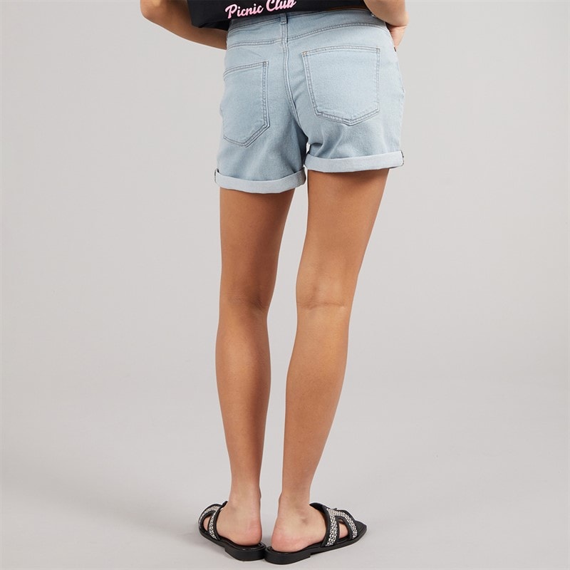 Noisy May Womens Debby Denim Shorts Light Blue Denim - Image 2
