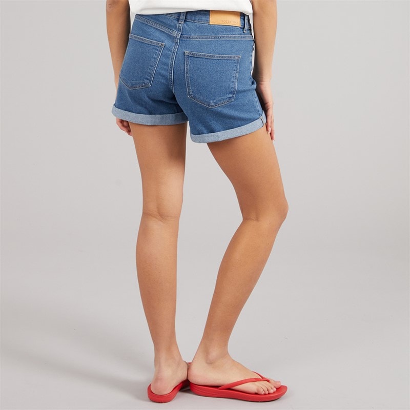 Noisy May Womens Debby Denim Shorts Medium Blue Denim - Image 2