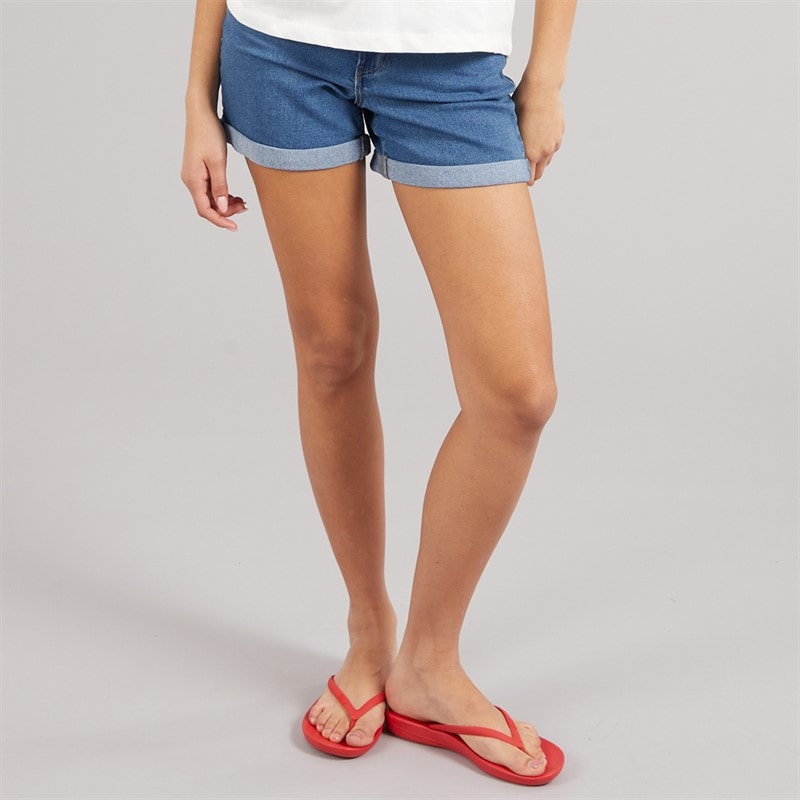 Noisy May Womens Debby Denim Shorts Medium Blue Denim - Image 3