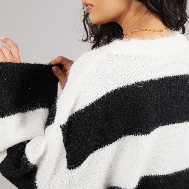 Noisy May Womens Sutton Oversized Knit Jumper Eggnog - Image 3