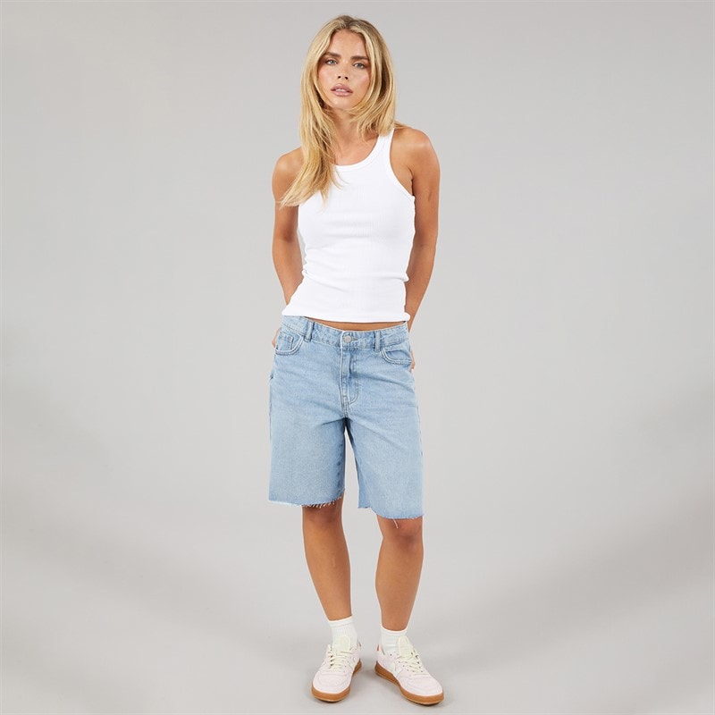 Noisy May Womens Holla Denim Shorts Light Blue Denim - Image 4