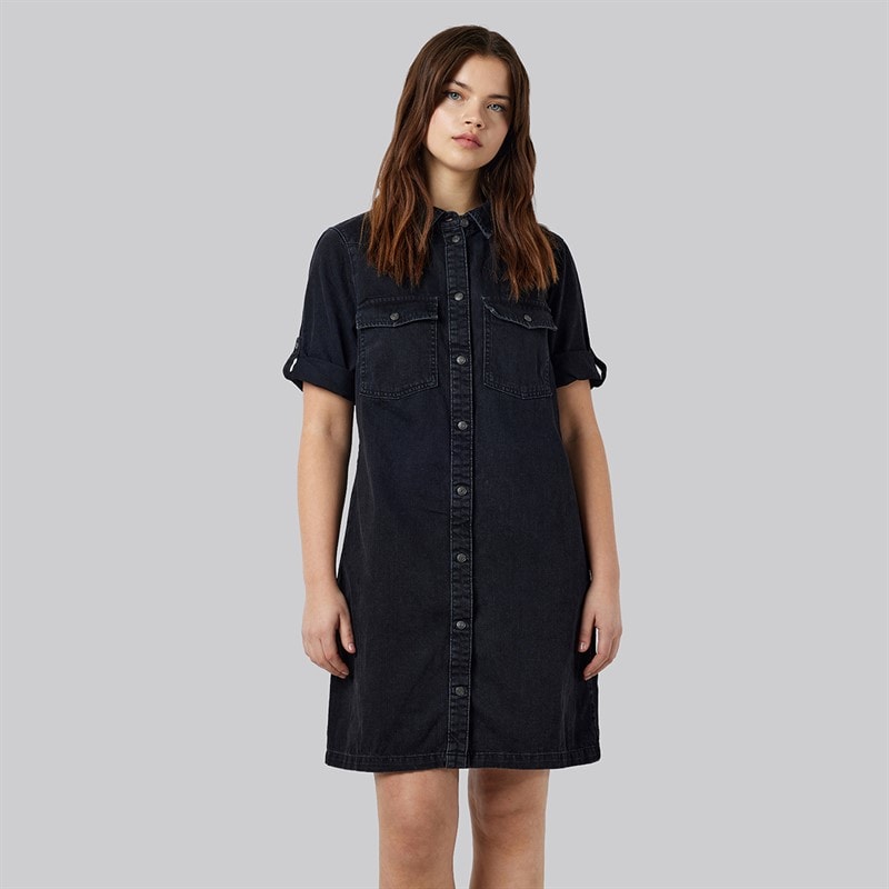 Noisy May Womens Signe Denim Dress Black
