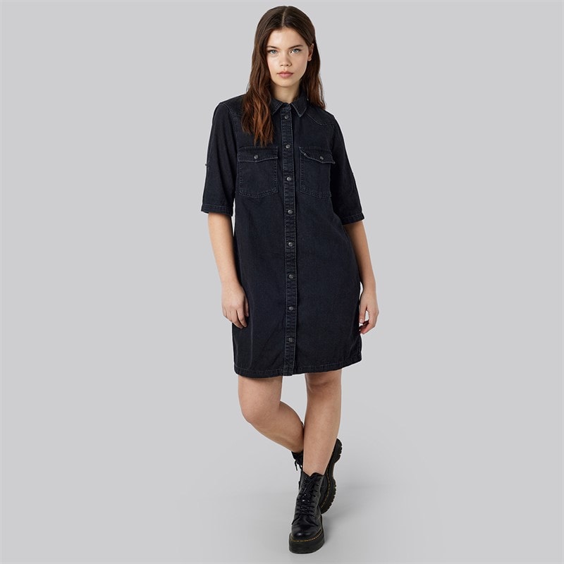 Noisy May Womens Signe Denim Dress Black - Image 2